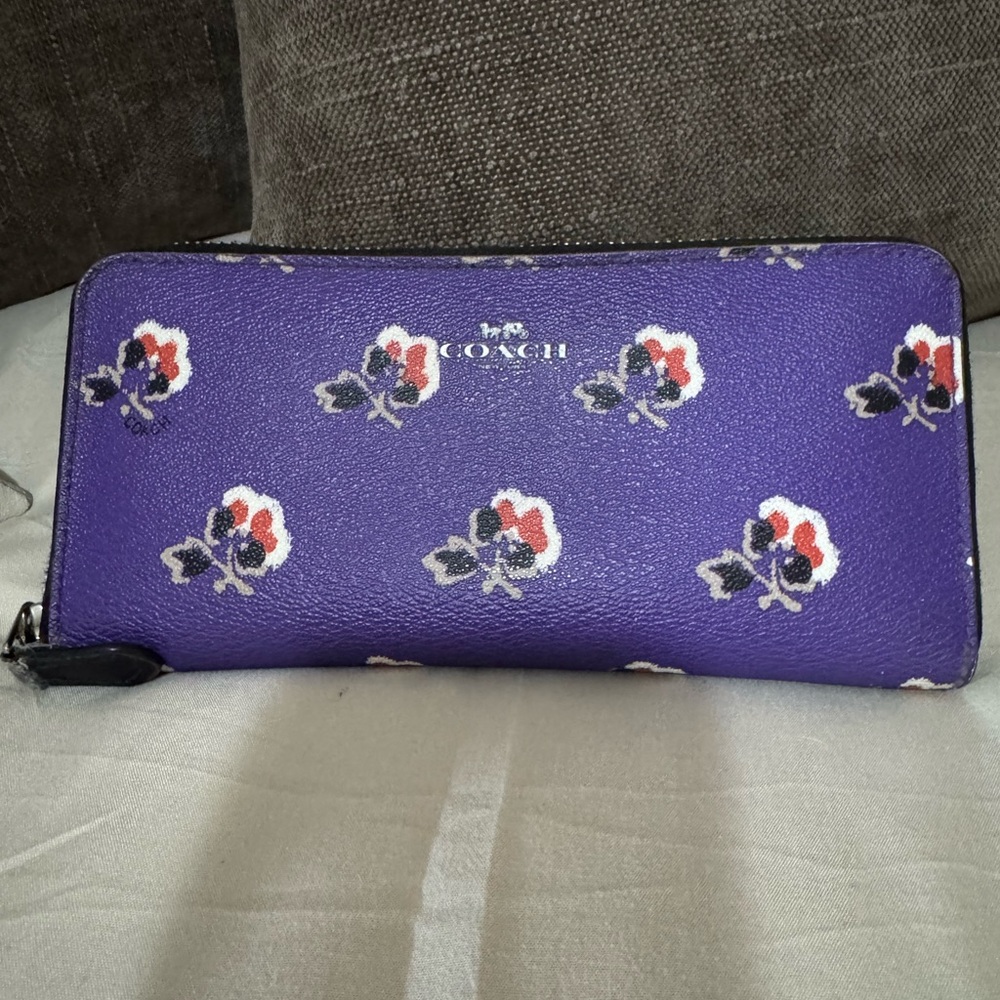 Coach Purple Floral Women's Wallet